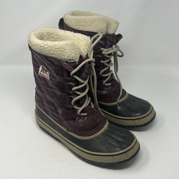 Sorel women's 1964 Pac Winter Snow Boots purple 9 mulberry - Picture 1 of 10
